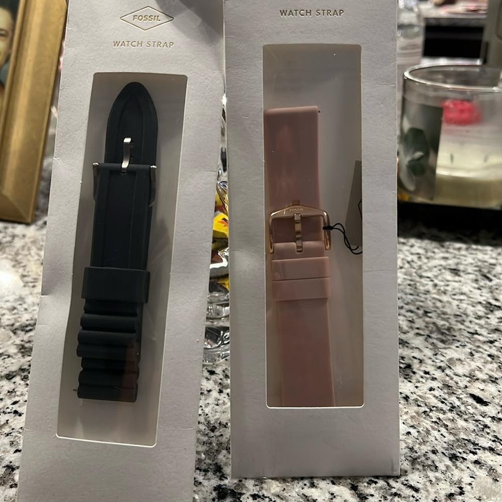 Fossil 22mm silicone, watchband
